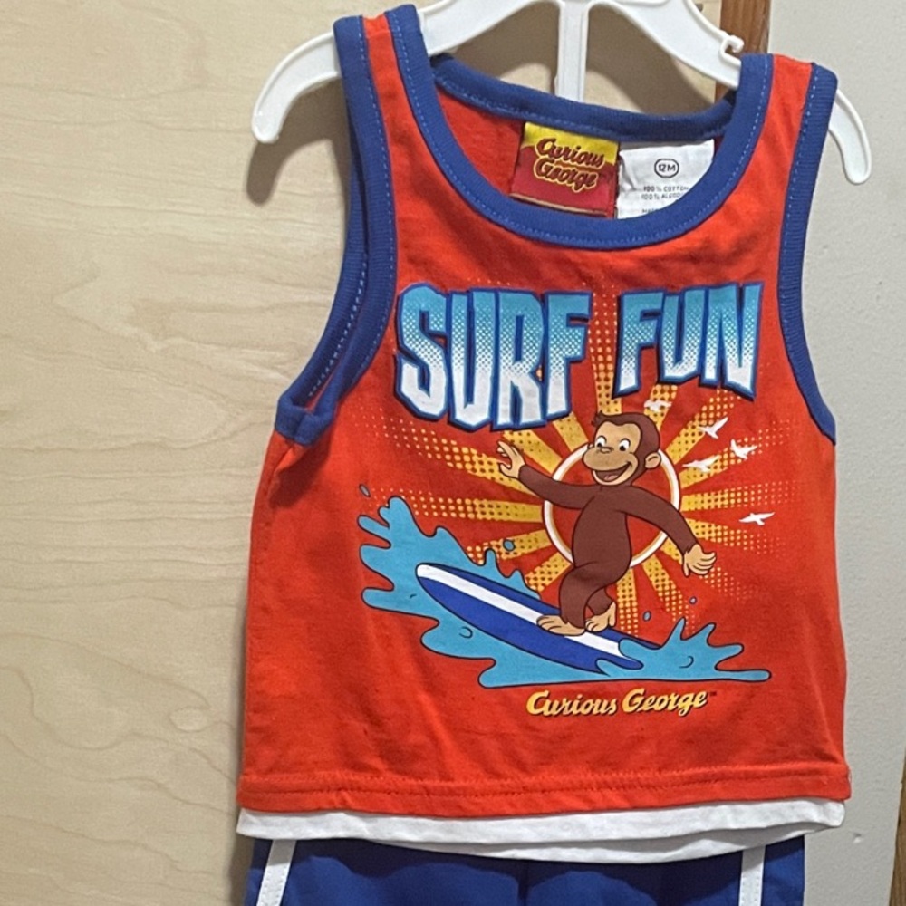 Curious George Surf Fun Tank and Shorts Set